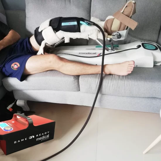 Fisioterapia Combo Movilizador pasivo de rodilla y Crioterapia Game Ready