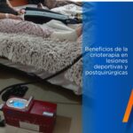 Esta imagen muestra el uso del sistema Game Ready, una tecnología avanzada que combina crioterapia y compresión para acelerar la recuperación en lesiones deportivas y postquirúrgicas.